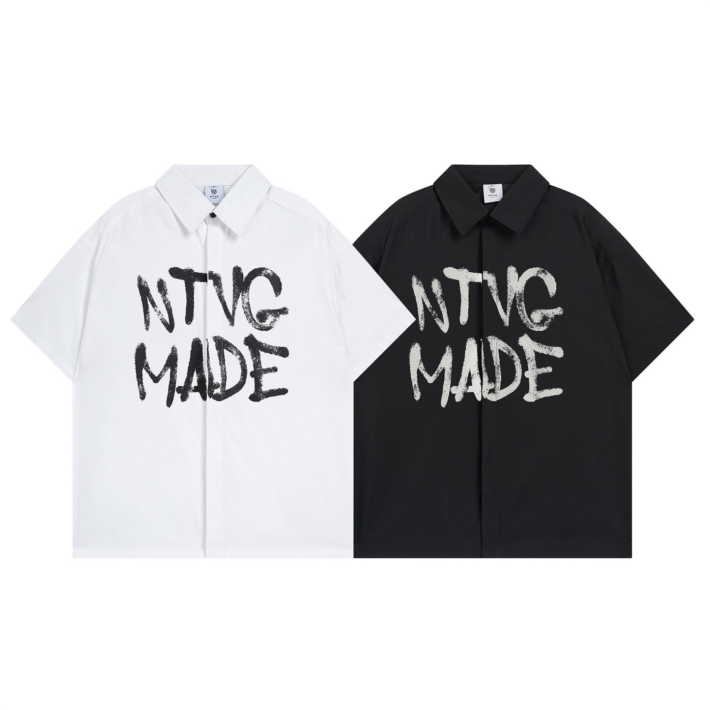 𝕃oose 𝔽it ☞𝟤𝟢𝟤𝟧 ☜春夏新款美式復古字母印花百搭寬鬆休閒襯衫  ɴᴛ𝟢𝟦 (白色)