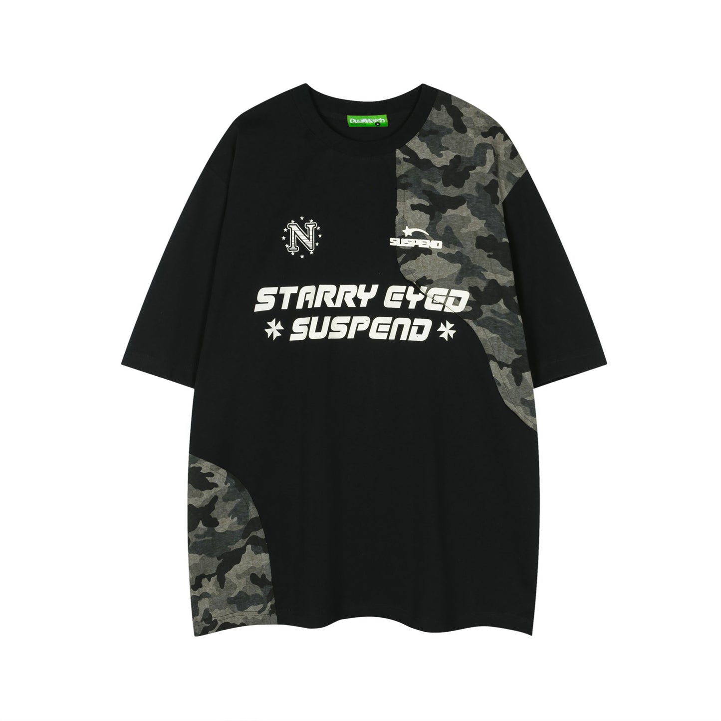 𝕃oose 𝔽it ☞𝟤𝟢𝟤𝟧 ☜美式復古字母印花圓領T-Shirt寬版上衣D-91