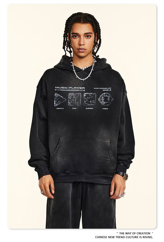 ♛𝔽𝕦𝕤𝕚𝕠𝕟 𝔽𝕠𝕔𝕦𝕤 ♛2025秋冬高磅復古水洗印花帽T B-19