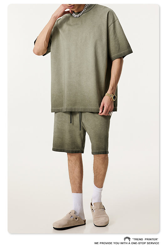 ▶𝔽𝕦𝕤𝕚𝕠𝕟 𝔽𝕠𝕔𝕦𝕤 ⌘𝓦𝓪𝓼𝓱𝓮𝓭 𝔀𝓲𝓷𝓭 ◀  2025夏季歐美高街oversize寬鬆大碼半袖Ｔ恤雙紗平纹圓領短袖  TZ-02