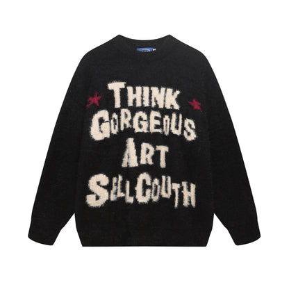 ⓀⓃⒾⓉ𒉽2025秋冬字母風格圓領針織 K-26