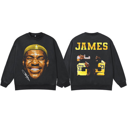 ♛𝔽𝕦𝕤𝕚𝕠𝕟 𝔽𝕠𝕔𝕦𝕤 ♛410G重磅水洗美式復古圓領厚T  GH-44