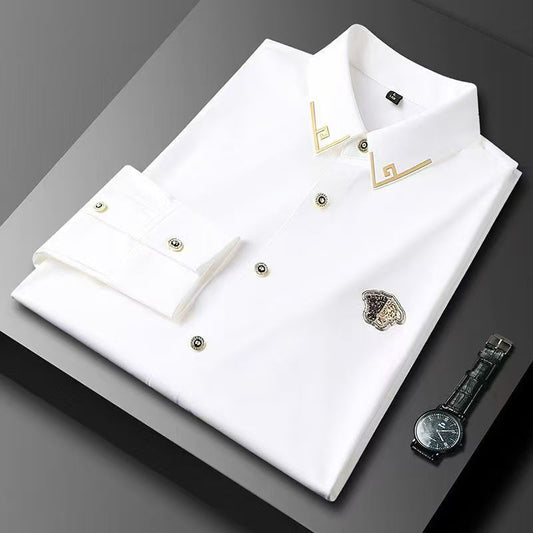 男士高端修身鈕扣襯衣 CZ85