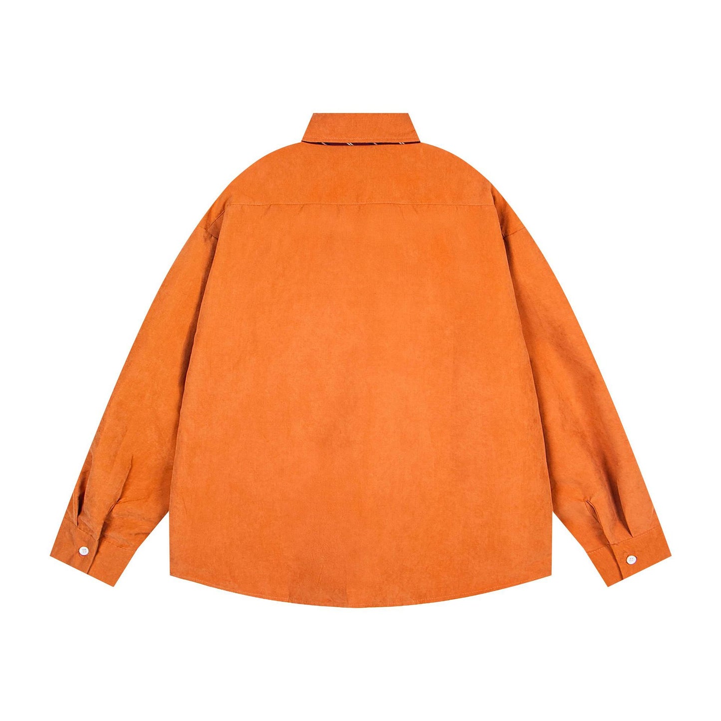 𝔼mbro 𝕊hirt𒉽2025秋冬領帶系列小熊刺繡格子寬鬆襯MO-18