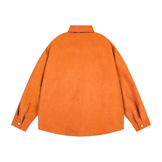 𝔼mbro 𝕊hirt𒉽2025秋冬領帶系列小熊刺繡格子寬鬆襯MO-18