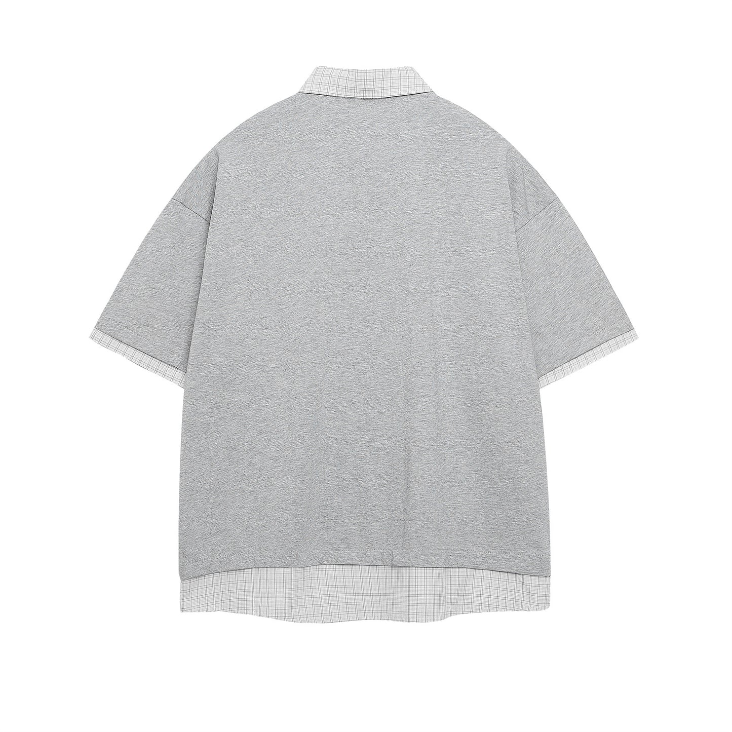 Polo Shirt𒉽美式復古印花字母假兩件翻領POLO衫IN-09