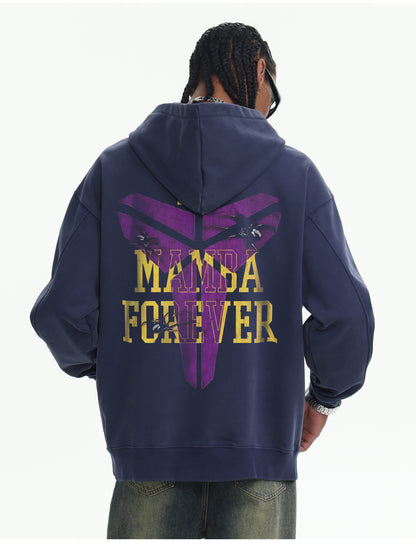 ♛𝔽𝕦𝕤𝕚𝕠𝕟 𝔽𝕠𝕔𝕦𝕤 ♛410G重磅水洗美式復古cleanfit連帽大學T  FZ-93