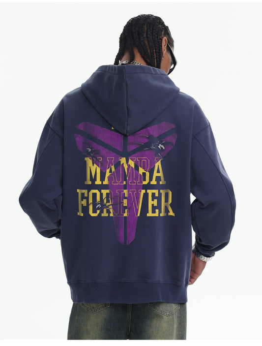 ♛𝔽𝕦𝕤𝕚𝕠𝕟 𝔽𝕠𝕔𝕦𝕤 ♛410G重磅水洗美式復古cleanfit連帽大學T  FZ-93