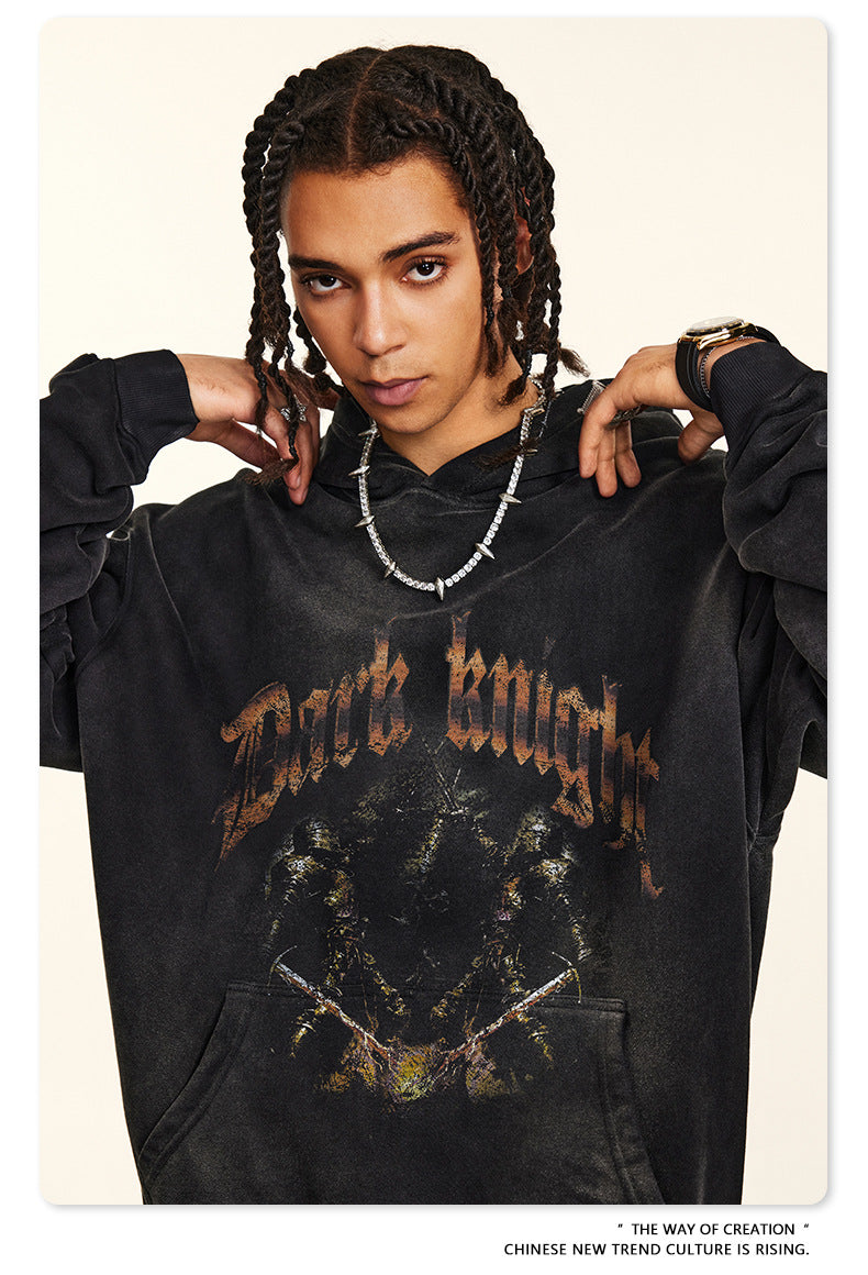 ♛𝔽𝕦𝕤𝕚𝕠𝕟 𝔽𝕠𝕔𝕦𝕤 ♛2025秋冬高磅復古水洗印花帽T B-23