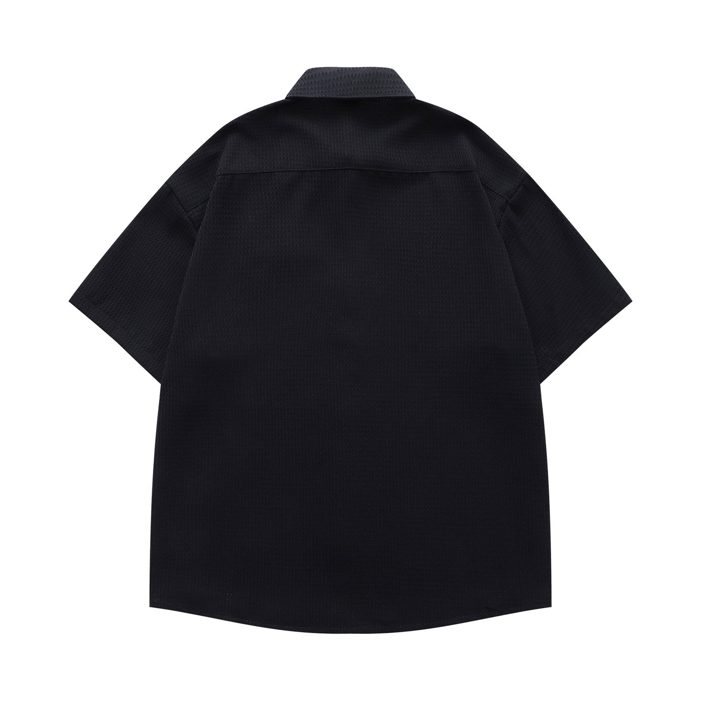 𝔼mbro 𝕊hirt𒉽日式復古兔子刺繡華夫格百搭寬鬆襯衫YD-01