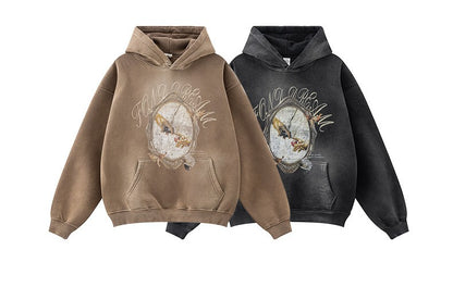 ♛𝔽𝕦𝕤𝕚𝕠𝕟 𝔽𝕠𝕔𝕦𝕤 ♛2025秋冬高磅復古水洗印花帽T B-85