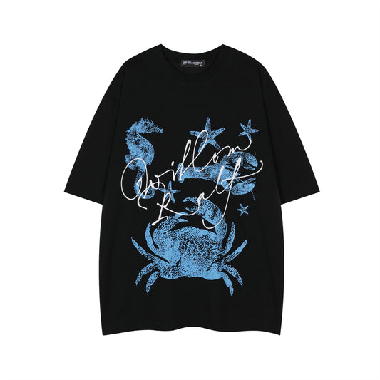 𝕃oose 𝔽it ☞𝟤𝟢𝟤𝟧 ☜美式復古動物印花寬版上衣S-66