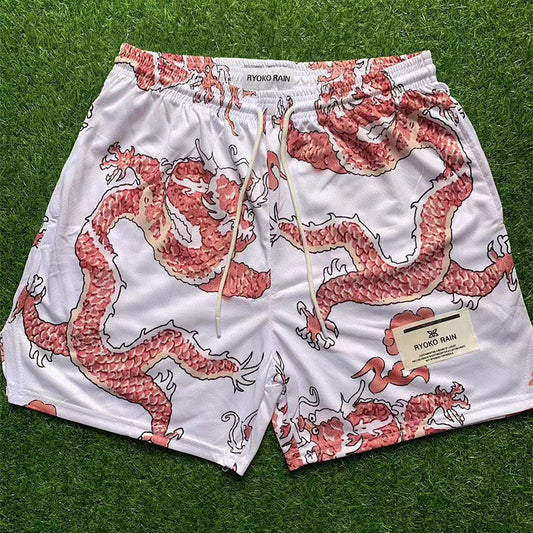 🔆𝔽𝕦𝕤𝕚𝕠𝕟 ☀ 𝔽𝕠𝕔𝕦𝕤 🔆 美式潮牌RRY短褲男女款夏季休閒寬鬆大碼網眼夏季速乾四分籃球褲