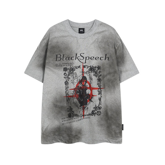 𝕃oose 𝔽it ☞𝟤𝟢𝟤𝟧 ☜美式復古少女印花男女中性 T-Shirt寬版上衣S-622