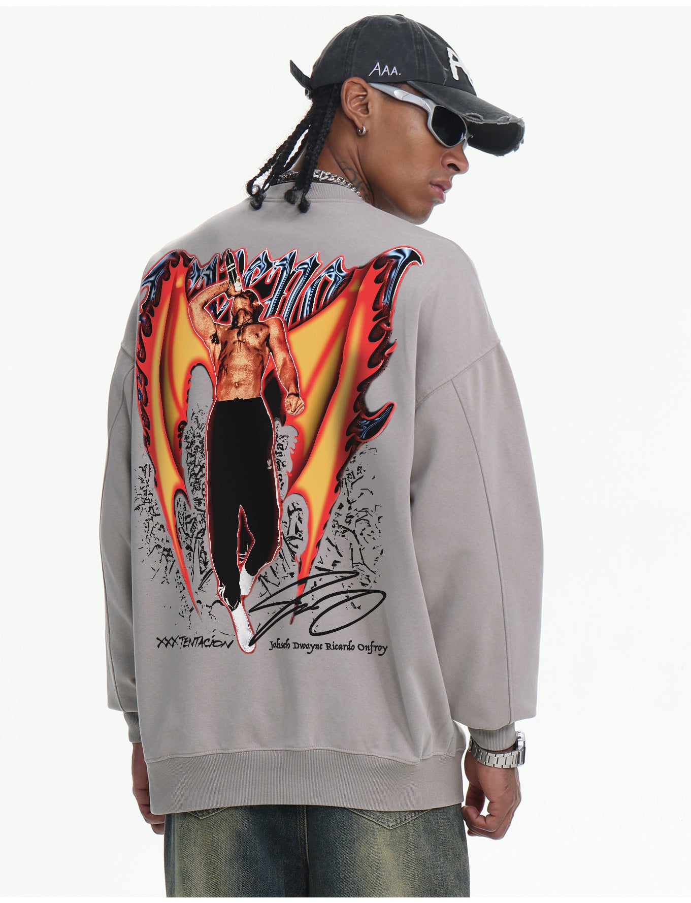 ♛𝔽𝕦𝕤𝕚𝕠𝕟 𝔽𝕠𝕔𝕦𝕤 ♛410G重磅水洗美式復古圓領厚T  GH-63