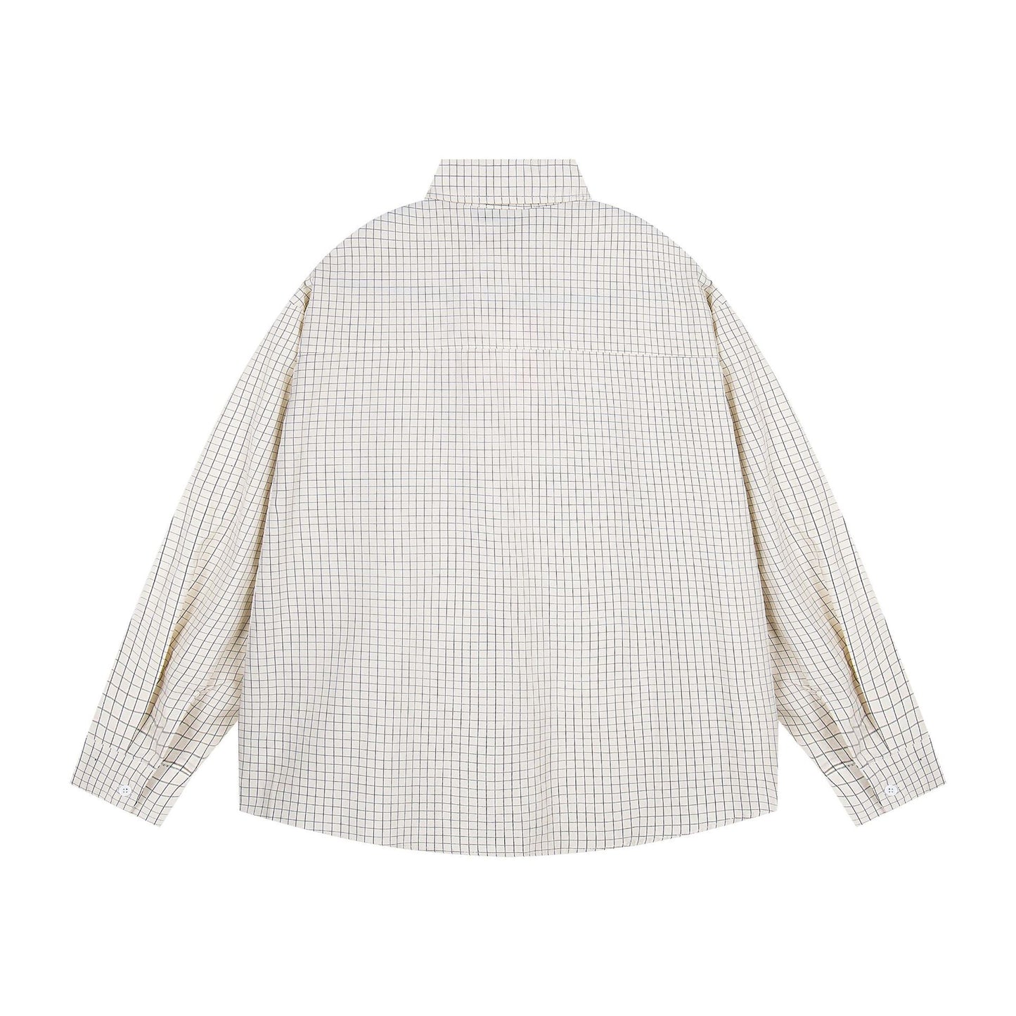 𝔼mbro 𝕊hirt𒉽2025秋冬領帶系列字母刺繡格子寬鬆襯MO-00