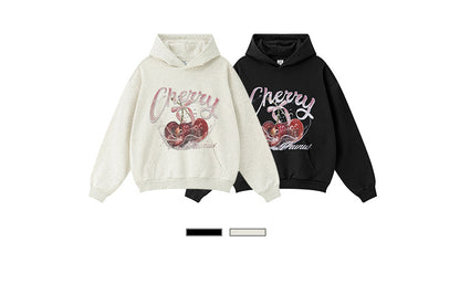 ♛𝔽𝕦𝕤𝕚𝕠𝕟 𝔽𝕠𝕔𝕦𝕤 ♛2025秋冬高磅水洗印花寬鬆落肩帽T582