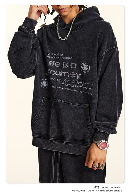 ♛𝔽𝕦𝕤𝕚𝕠𝕟 𝔽𝕠𝕔𝕦𝕤 ♛2025秋冬高磅復古水洗印花帽T 5-62