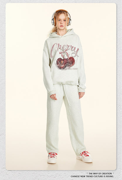 ♛𝔽𝕦𝕤𝕚𝕠𝕟 𝔽𝕠𝕔𝕦𝕤 ♛2025秋冬高磅水洗印花寬鬆落肩帽T582