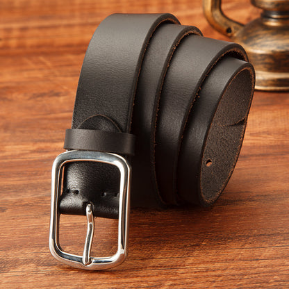 𝗕𝗘𝗟𝗧 熱銷男款不銹鋼扣簡約真皮休閒腰帶 99