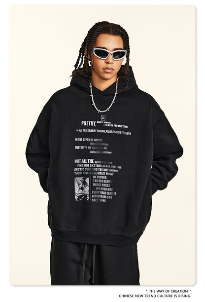 ♛𝔽𝕦𝕤𝕚𝕠𝕟 𝔽𝕠𝕔𝕦𝕤 ♛2025秋冬重磅復古水洗印花帽T B-45