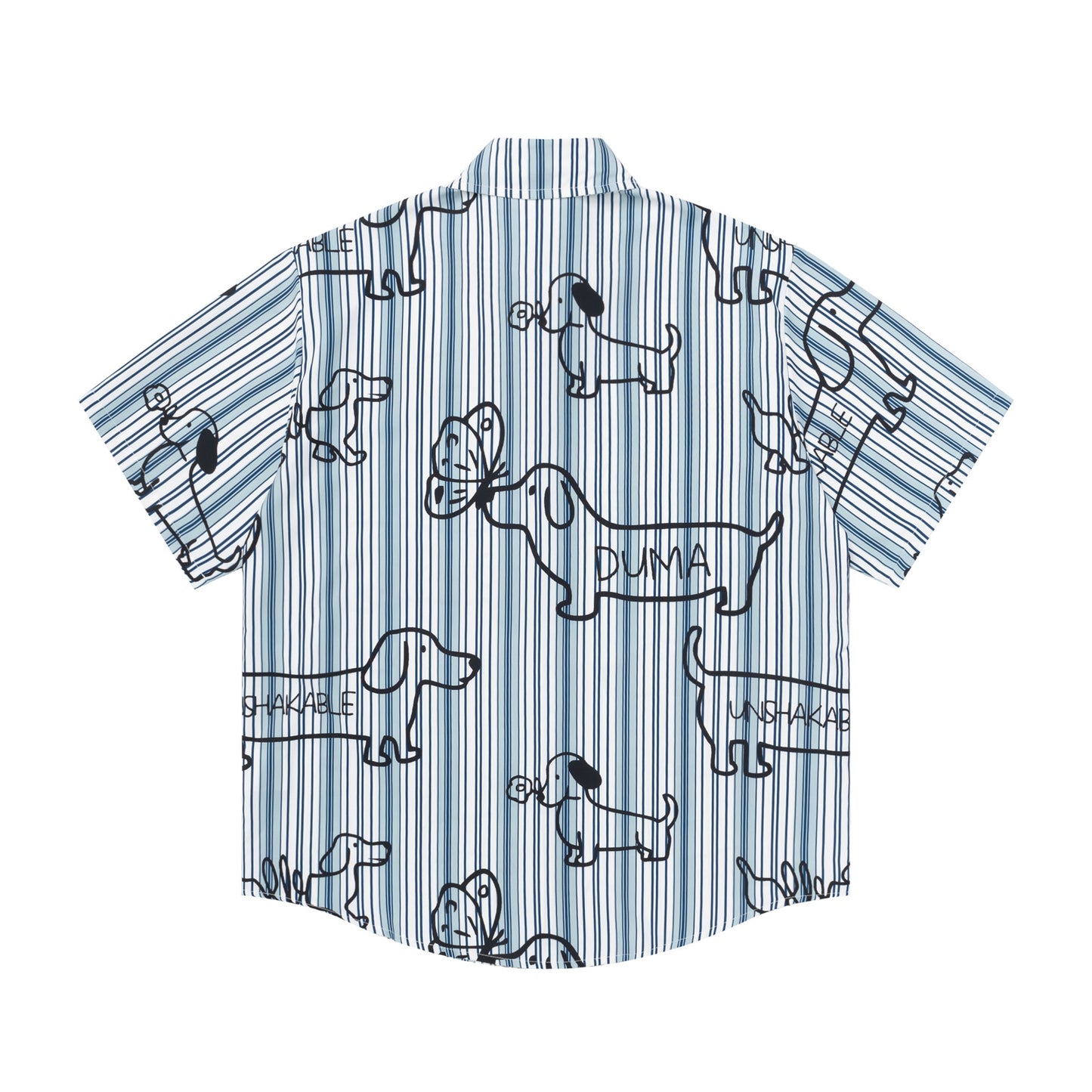 𝕃oose 𝔽it ☞𝟤𝟢𝟤𝟧 ☜日式復古臘腸狗印花休閒寬鬆襯衫	 DU-A101