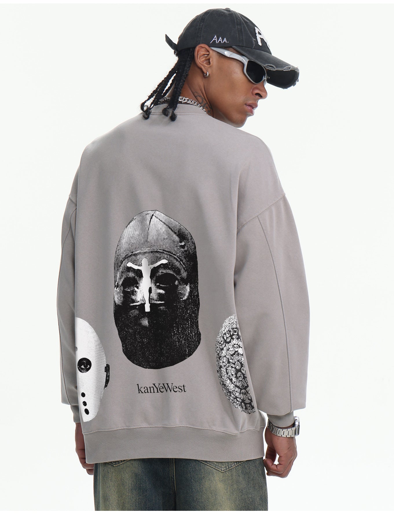 ♛𝔽𝕦𝕤𝕚𝕠𝕟 𝔽𝕠𝕔𝕦𝕤 ♛410G重磅水洗美式復古圓領厚T  GH-70