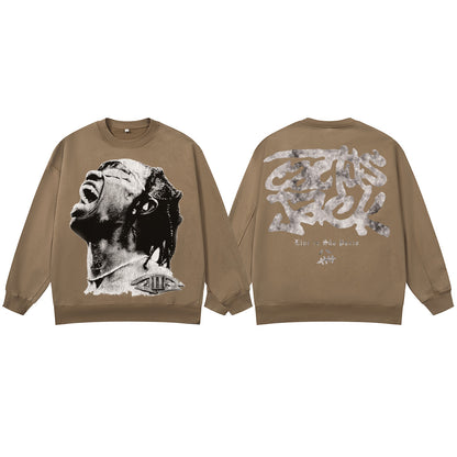 ♛𝔽𝕦𝕤𝕚𝕠𝕟 𝔽𝕠𝕔𝕦𝕤 ♛410G重磅水洗美式復古圓領厚T  GH-52