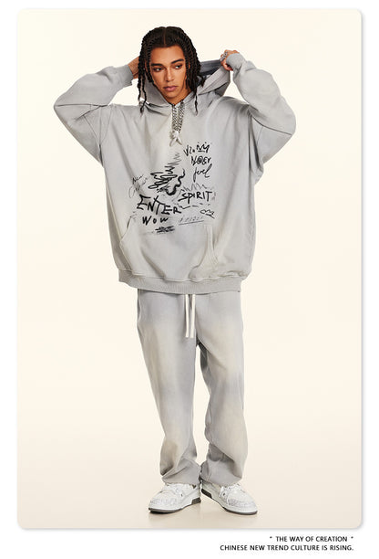 ♛𝔽𝕦𝕤𝕚𝕠𝕟 𝔽𝕠𝕔𝕦𝕤 ♛2025秋冬高磅復古水洗印花帽T 572