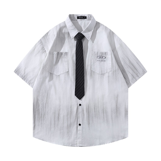𝕃oose 𝔽it ☞𝟤𝟢𝟤𝟧 ☜領帶系列扎染風休閒襯衫JD-2