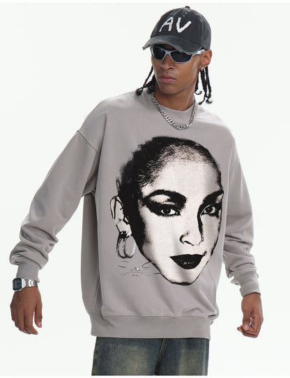 ♛𝔽𝕦𝕤𝕚𝕠𝕟 𝔽𝕠𝕔𝕦𝕤 ♛410G重磅水洗美式復古圓領厚T  GH-77