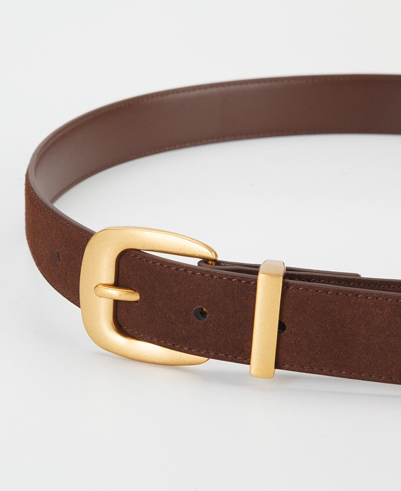 𝗕𝗘𝗟𝗧熱銷女款真皮合金扣牛皮磨砂腰帶細款  07