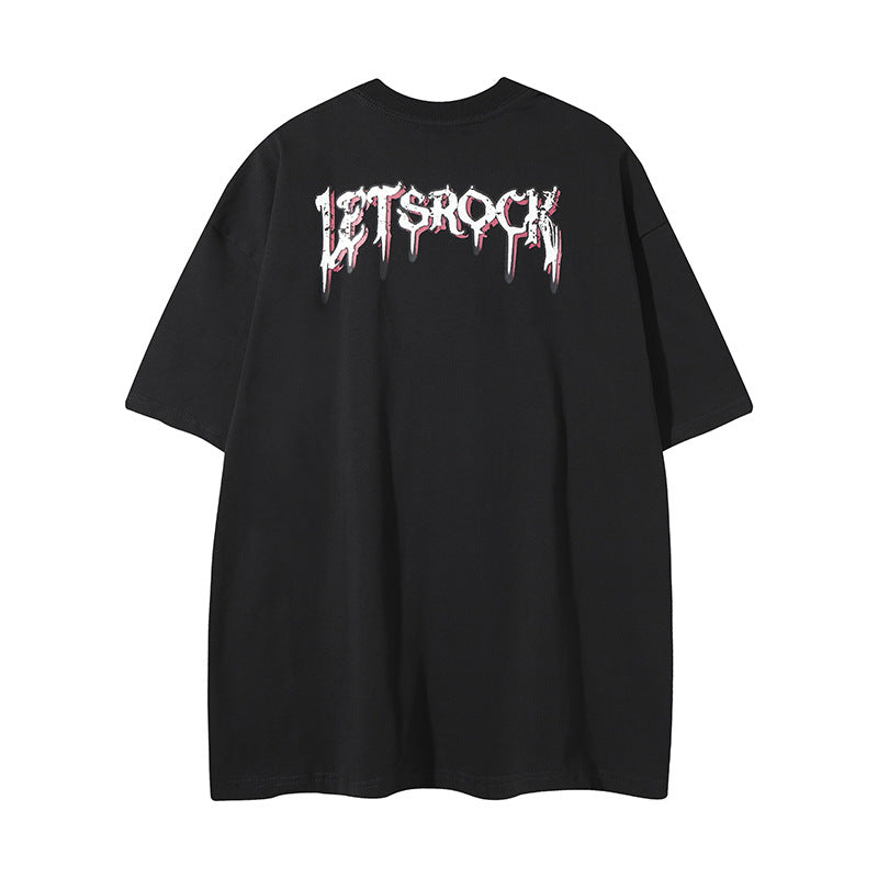 𝕃oose 𝔽it ☞𝟤𝟢𝟤𝟧 ☜美式復古趣味貓咪塗鴉印花風格男女中性 T-Shirt寬版上衣 RK83