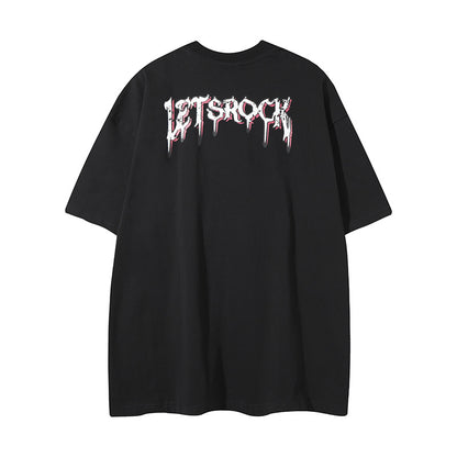 𝕃oose 𝔽it ☞𝟤𝟢𝟤𝟧 ☜美式復古趣味貓咪塗鴉印花風格男女中性 T-Shirt寬版上衣 RK83