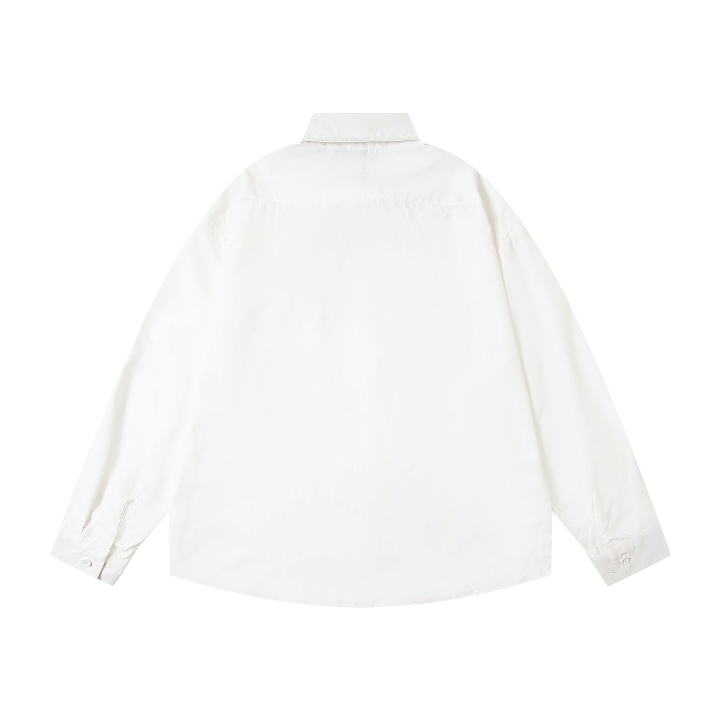 𝔼mbro 𝕊hirt𒉽2025秋冬領帶系列刺繡小花寬鬆襯衫M-369-1