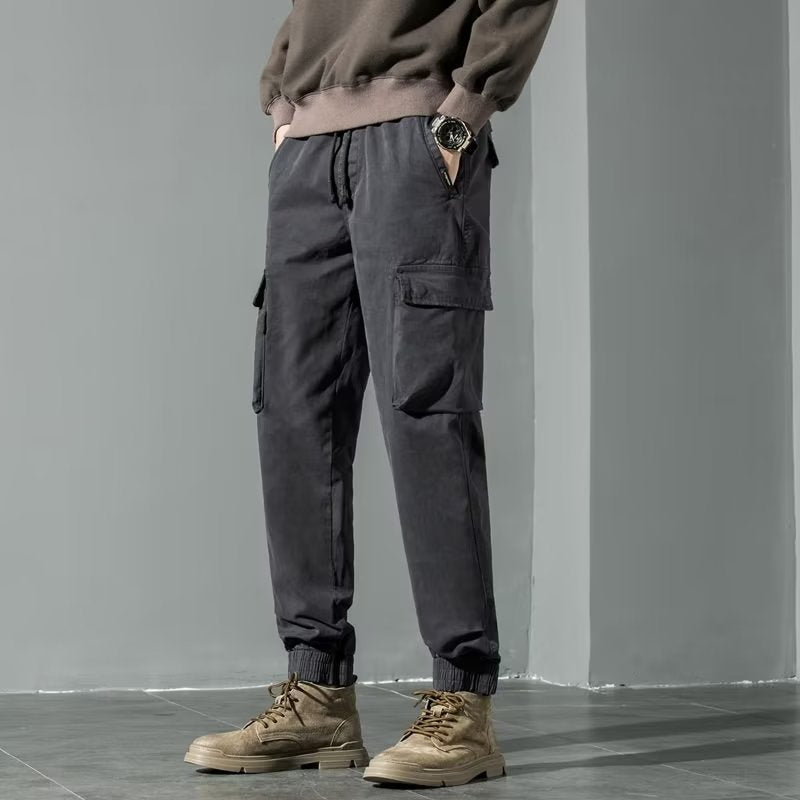 𖥟 𝔽𝕦𝕤𝕚𝕠𝕟 𝔽𝕠𝕔𝕦𝕤 ▓ 𝖜𝖔𝖗𝖐 𝖈𝖑𝖔𝖙𝖍𝖊𝖘 𖢘大碼新款潮流多口袋寬鬆束腳褲工裝褲  D-04 (此款偏合身