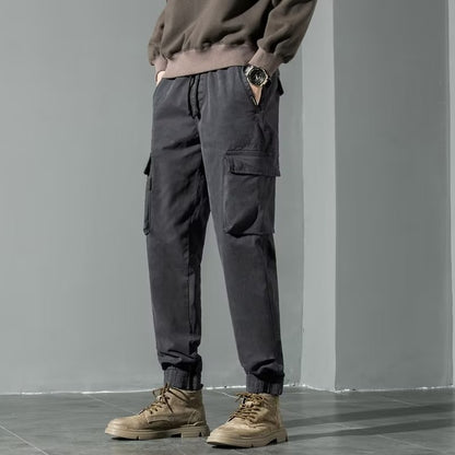 𖥟 𝔽𝕦𝕤𝕚𝕠𝕟 𝔽𝕠𝕔𝕦𝕤 ▓ 𝖜𝖔𝖗𝖐 𝖈𝖑𝖔𝖙𝖍𝖊𝖘 𖢘大碼新款潮流多口袋寬鬆束腳褲工裝褲  D-04 (此款偏合身