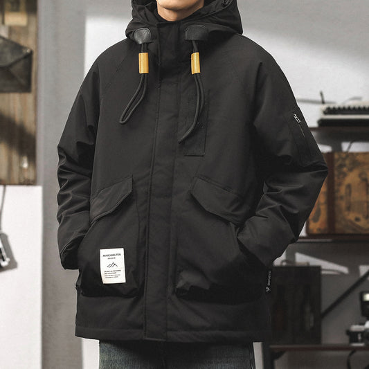 snɔoɟ uoı̣snɟ - 冬季羽绒服戶外山系防風保暖連帽工裝外套超好看衝鋒衣休閒外套 FG-368