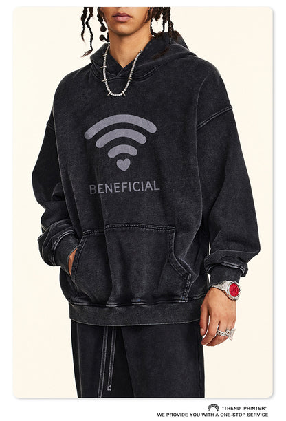 ♛𝔽𝕦𝕤𝕚𝕠𝕟 𝔽𝕠𝕔𝕦𝕤 ♛2025秋冬高磅復古水洗印花帽T 5-67