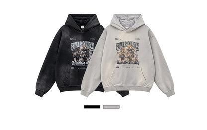 ♛𝔽𝕦𝕤𝕚𝕠𝕟 𝔽𝕠𝕔𝕦𝕤 ♛2025秋冬高磅復古水洗印花厚T 501