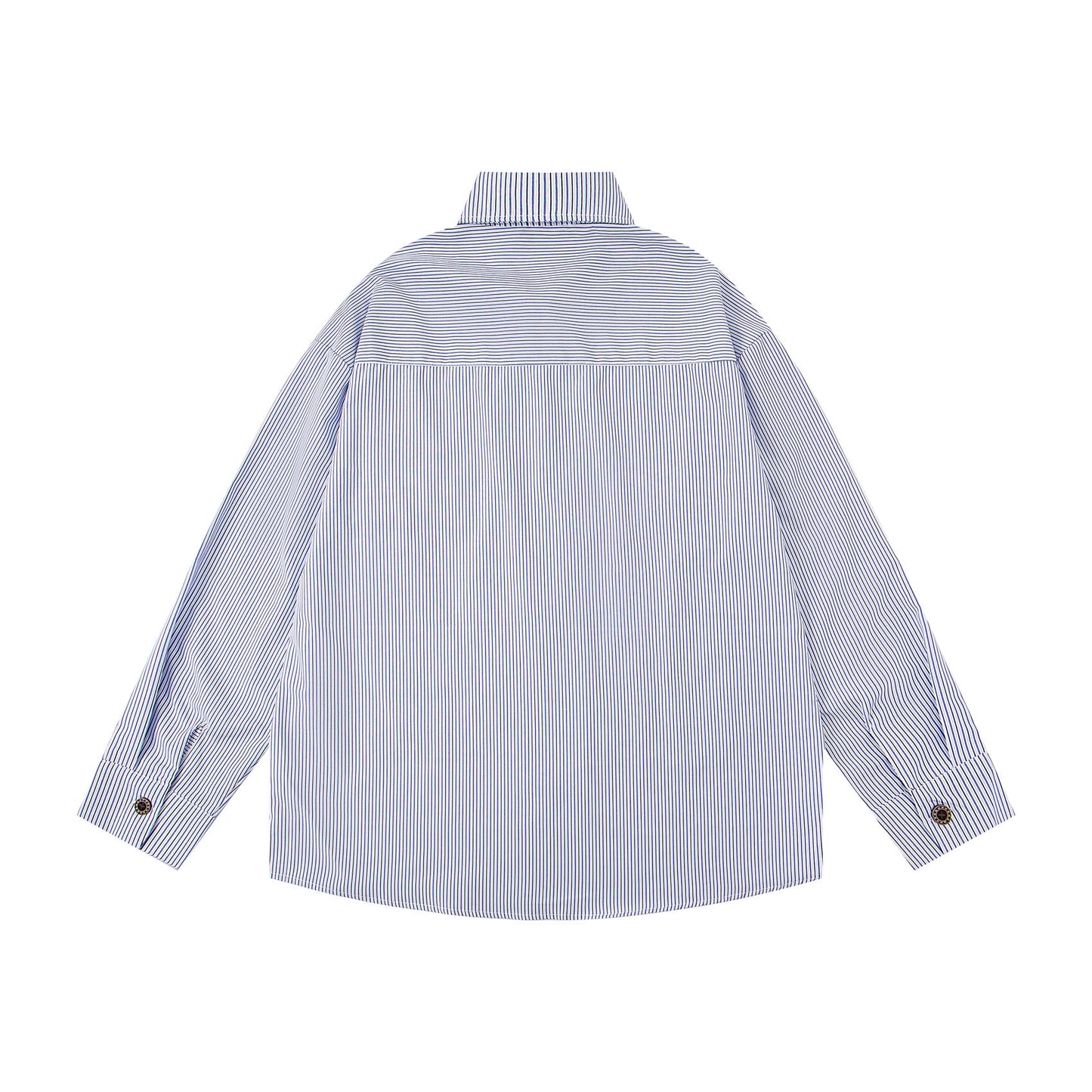 𝔼mbro 𝕊hirt𒉽2025秋冬小貓圖案刺繡條紋襯衫N-46