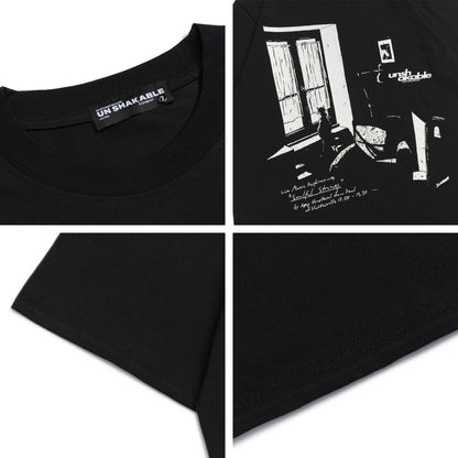 𝕃oose 𝔽it ☞𝟤𝟢𝟤𝟧 ☜美式復古孤獨小貓印花男女中性 T-Shirt寬版上衣 SR-71