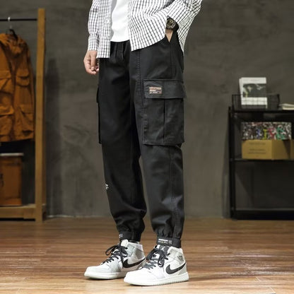 𖥟 𝔽𝕦𝕤𝕚𝕠𝕟 𝔽𝕠𝕔𝕦𝕤 ▓ 𝖜𝖔𝖗𝖐 𝖈𝖑𝖔𝖙𝖍𝖊𝖘 𖢘大碼多口袋工裝褲春秋季新款潮牌ins時尚痞帥束脚休閒褲 D-07