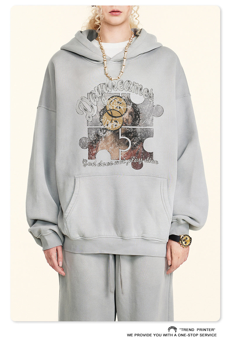 ♛𝔽𝕦𝕤𝕚𝕠𝕟 𝔽𝕠𝕔𝕦𝕤 ♛2025秋冬高磅復古水洗印花帽T B-68