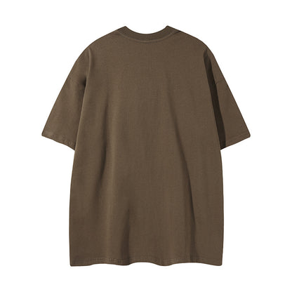 𝕃oose 𝔽it ☞𝟤𝟢𝟤𝟧 ☜美式復古印花字母寬版上衣F-82