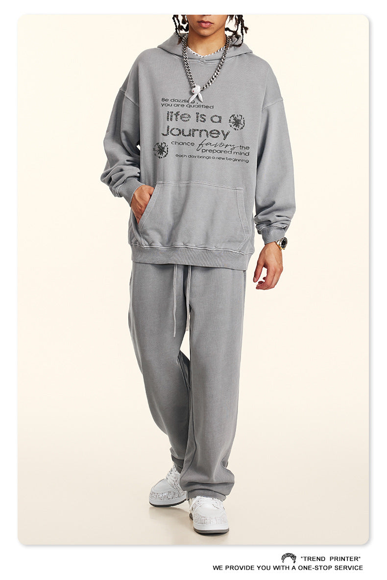 ♛𝔽𝕦𝕤𝕚𝕠𝕟 𝔽𝕠𝕔𝕦𝕤 ♛2025秋冬高磅復古水洗印花帽T 5-62