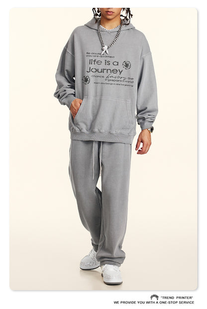 ♛𝔽𝕦𝕤𝕚𝕠𝕟 𝔽𝕠𝕔𝕦𝕤 ♛2025秋冬高磅復古水洗印花帽T 5-62