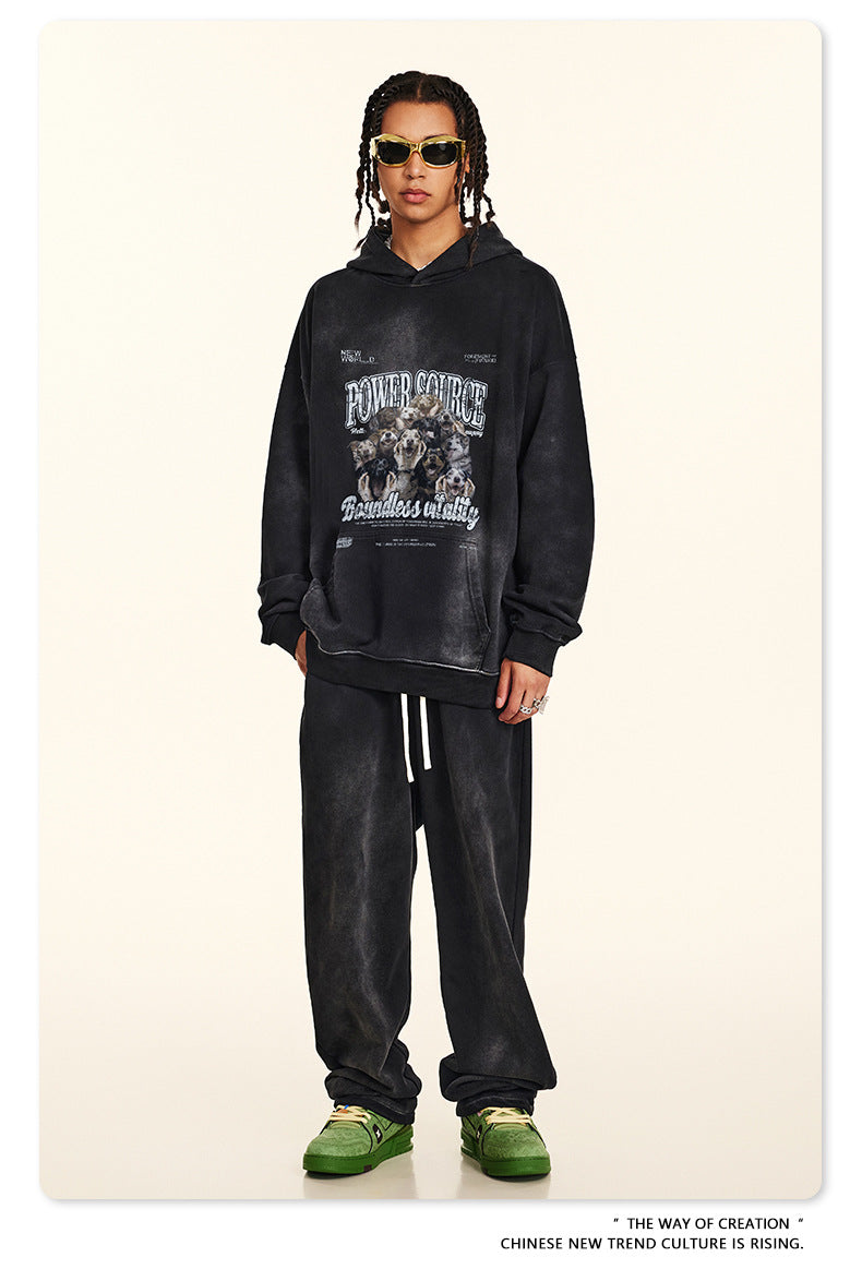 ♛𝔽𝕦𝕤𝕚𝕠𝕟 𝔽𝕠𝕔𝕦𝕤 ♛2025秋冬高磅復古水洗印花厚T 501