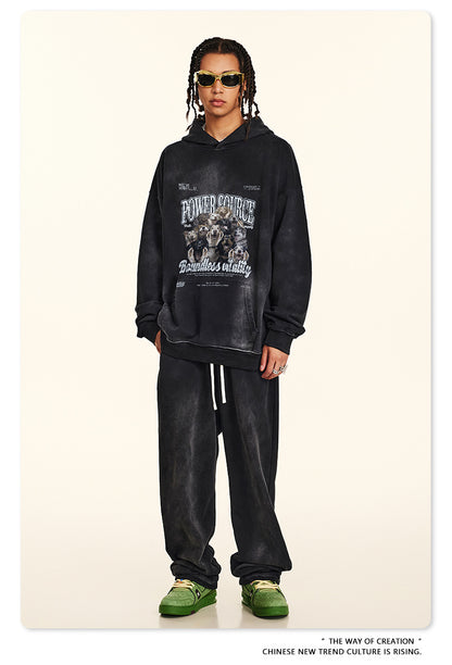 ♛𝔽𝕦𝕤𝕚𝕠𝕟 𝔽𝕠𝕔𝕦𝕤 ♛2025秋冬高磅復古水洗印花厚T 501