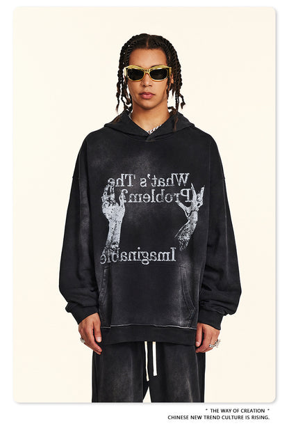 ♛𝔽𝕦𝕤𝕚𝕠𝕟 𝔽𝕠𝕔𝕦𝕤 ♛2025秋冬高磅復古水洗印花帽T 555